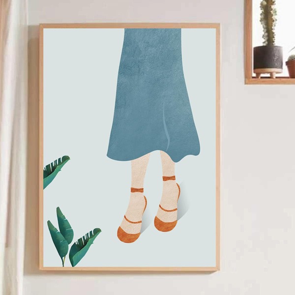 

Abstract Figure Graphic Wall Painting Without Frame, Multicolor