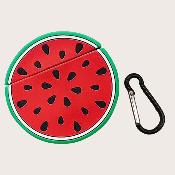 

Cartoon Watermelon Design AirPods Case, Red