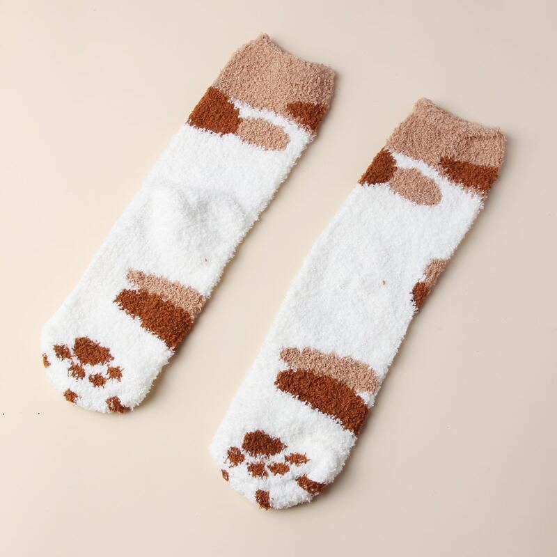 

Colorblock Fuzzy Socks, Multicolor