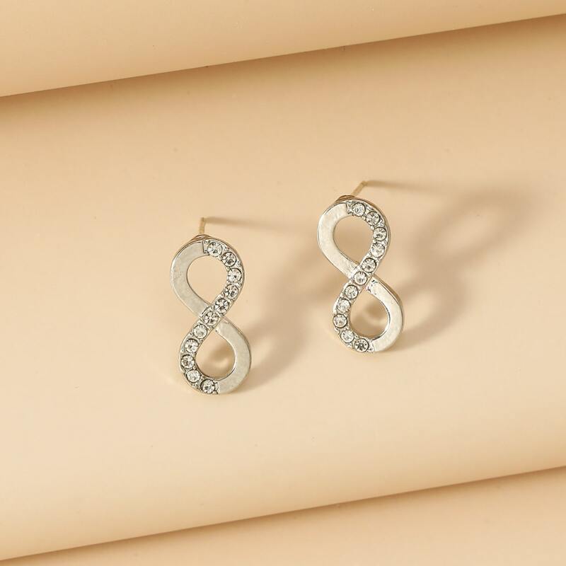 

Digital Shaped Stud Earrings, Silver