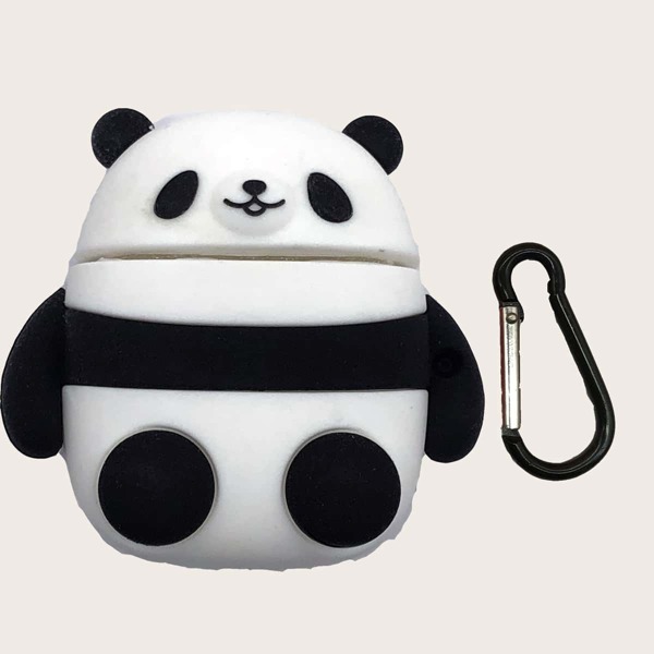 

Cartoon Panda Design AirPods Case, Black and white