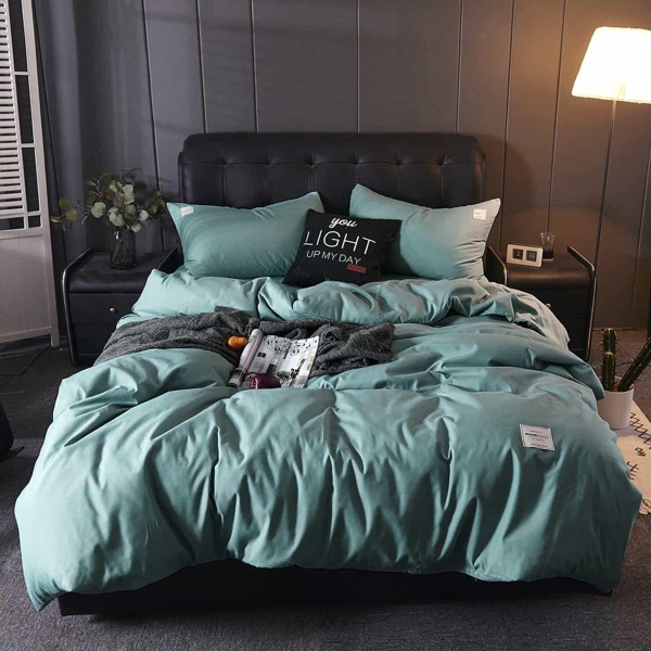 

Solid Color Bedding Set Without Filler, Cadet blue