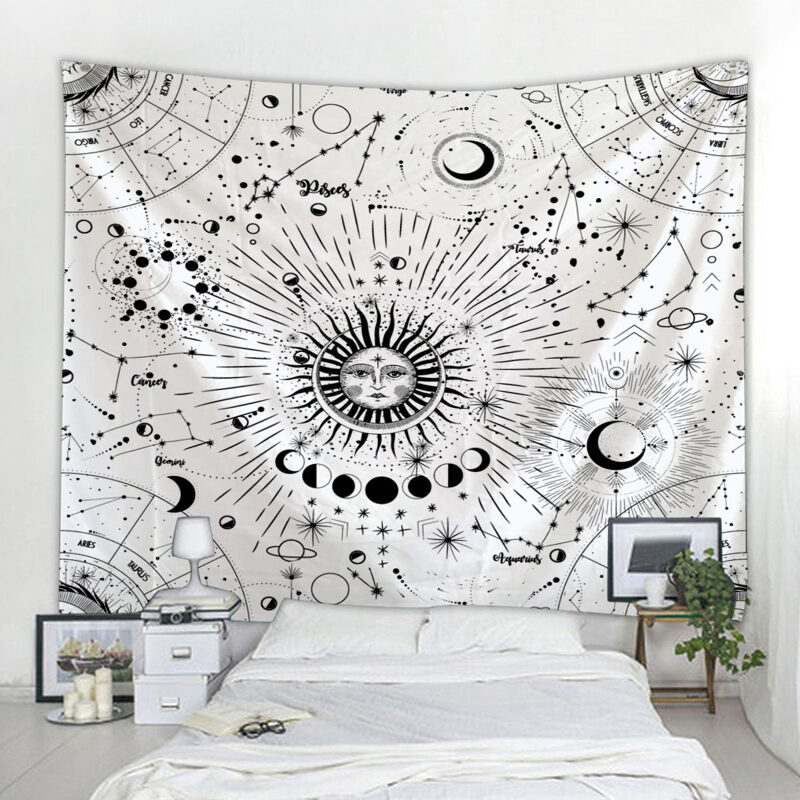 

Galaxy Pattern Tapestry, White