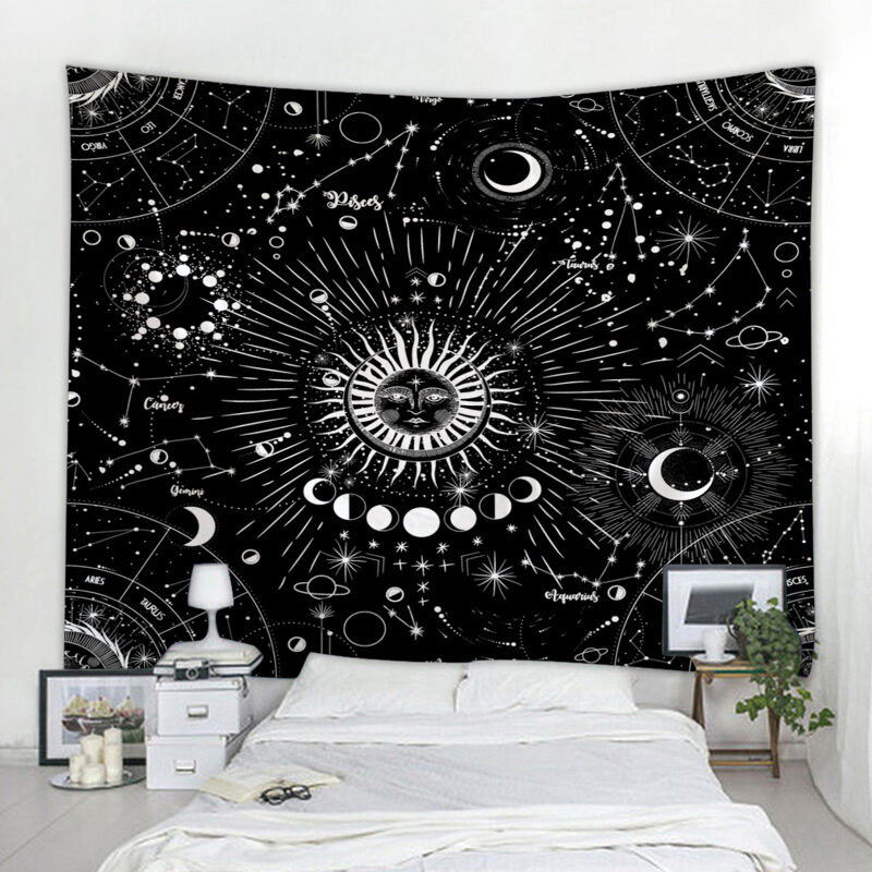 

Galaxy Pattern Tapestry, Black