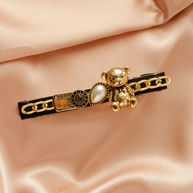 

Metal Bear Decor Hair Clip, Gold