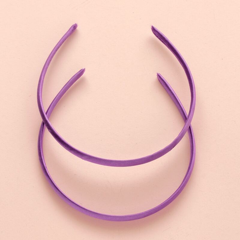 

2pcs Simple Plain Headband, Purple