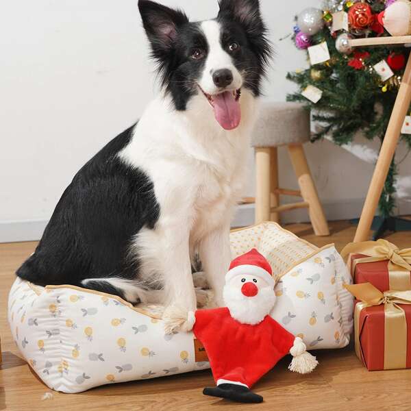 

Christmas Santa Plush Dog Sound Toy, Red