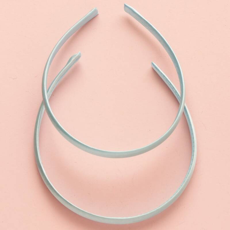 

2pcs Simple Plain Headband, Pastel baby blue