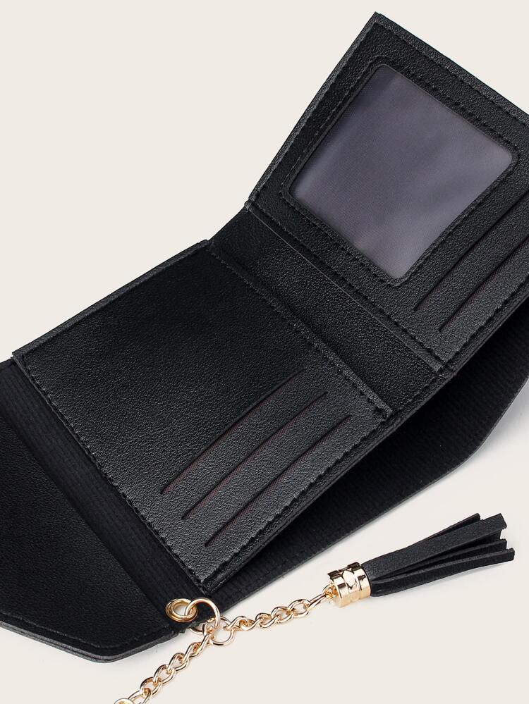 Tassel Decor Fold Over Pocket Wallet Small Bifold Slim Women Wallet Lightweight Minimalist Fashion Modern Business Anniversary On Valentine Day For Birthday Gift Gift Couple Female Lady Girls Women School Supplies Teacher Gifts Back To School For Women Wallet Purse Wallet Small Wallet