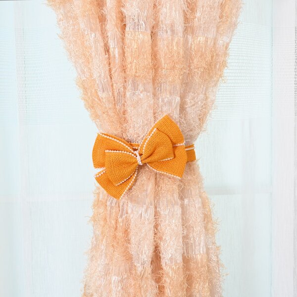 

1pc Bow-knot Decor Curtain Tie Back, Orange