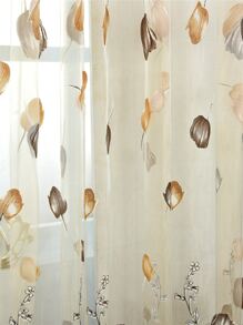 1pc Countryside Style Colored Bottom Tulip Design Printed Window Screen (random Pattern) - Beige - View 5