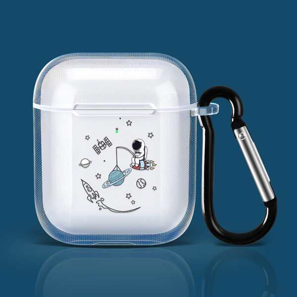 

Прозрачный чехол для AirPods с мультипликационным принтом