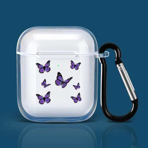 

Butterfly Print Clear AirPods Case