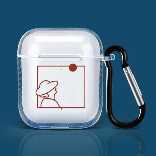 

Line Drawing Print Clear AirPods Case