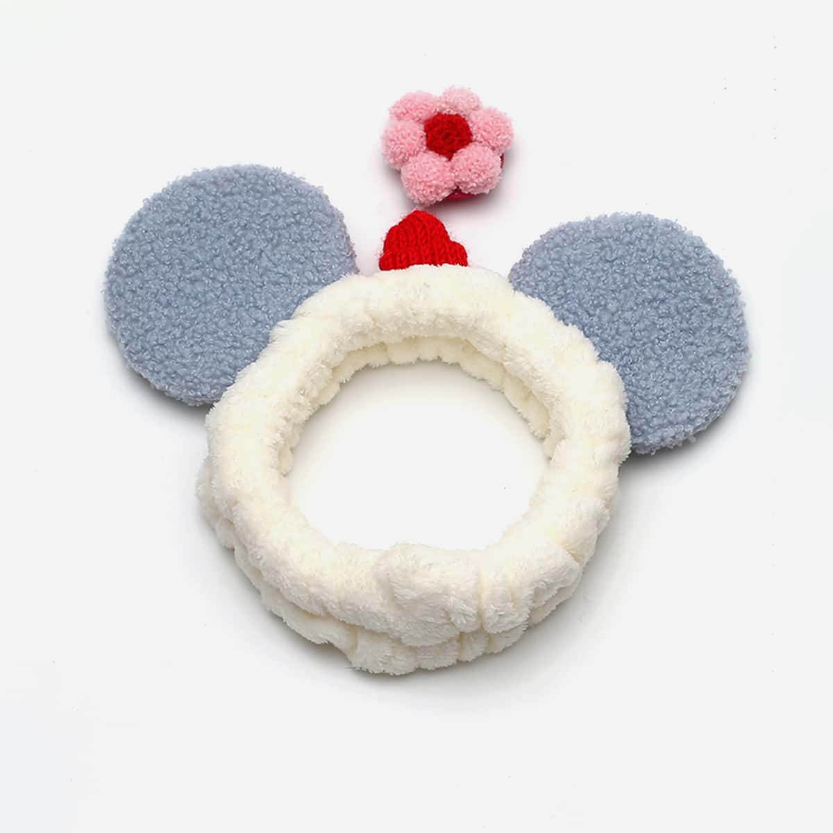 

1pc Floral Bath Headband, Blue