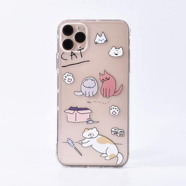 

Cartoon Graphic iPhone Case, Clear
