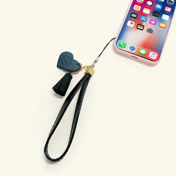 

Tassel Decor Lanyard, Black