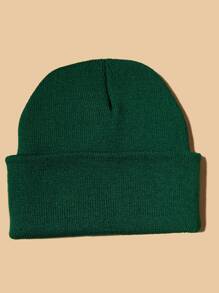 Sun Embroidery Beanie - Green - View 2