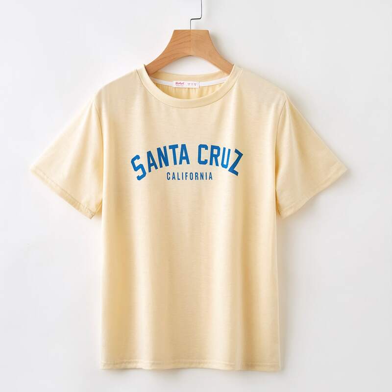 

Letter Graphic Tee, Beige