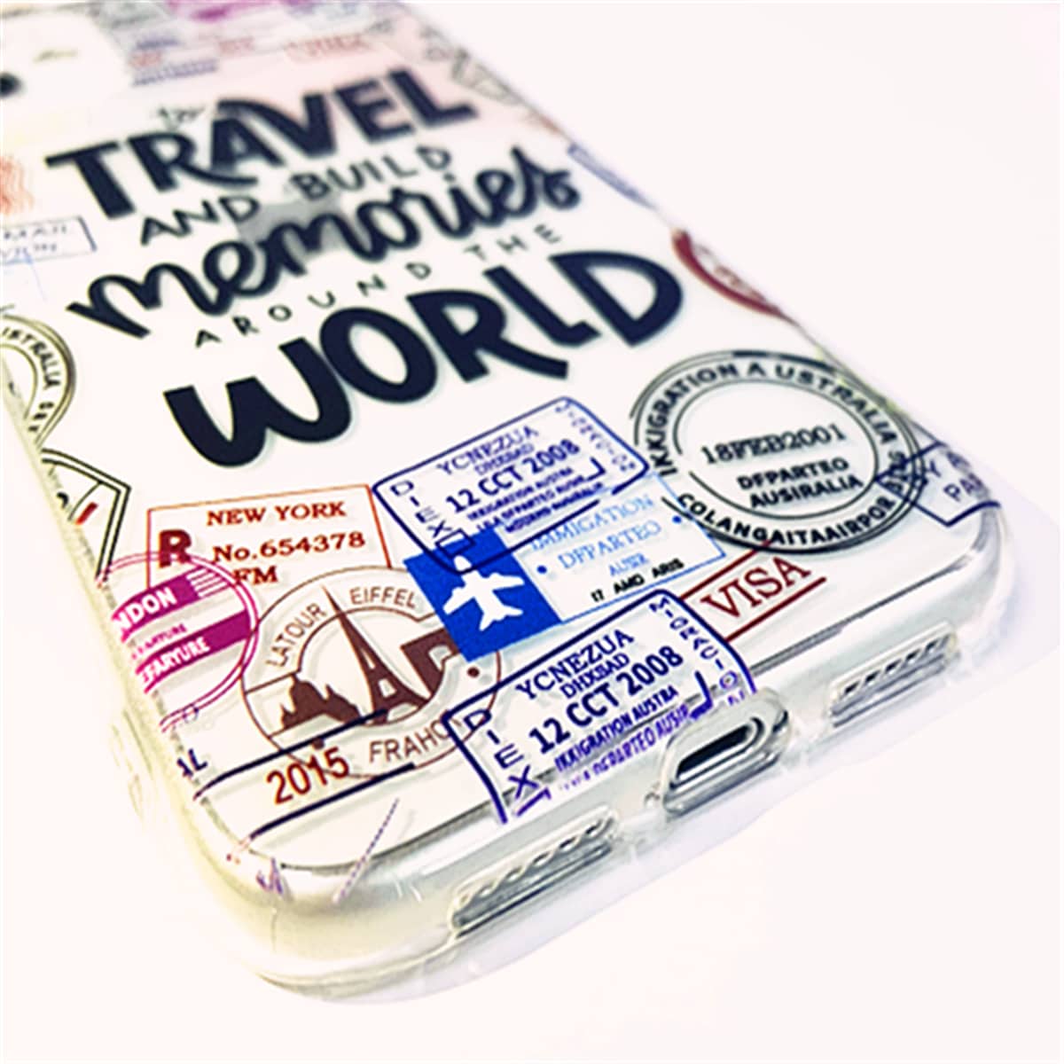 

Slogan & Travel Stamp Graphic iPhone Case, Multicolor