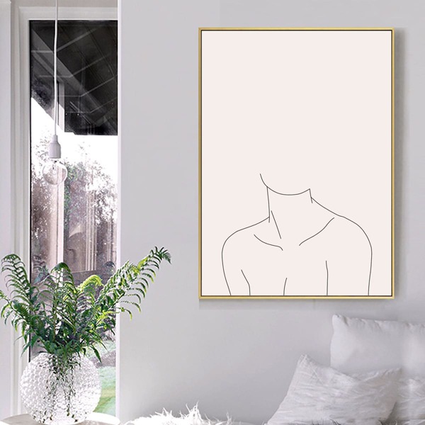 

Abstract Figure Graphic Wall Painting Without Frame, White
