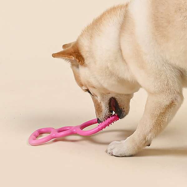 

Solid Ring Shaped Dog Toy, Hot pink