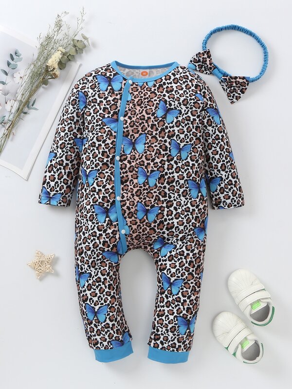 leopard jumpsuit baby