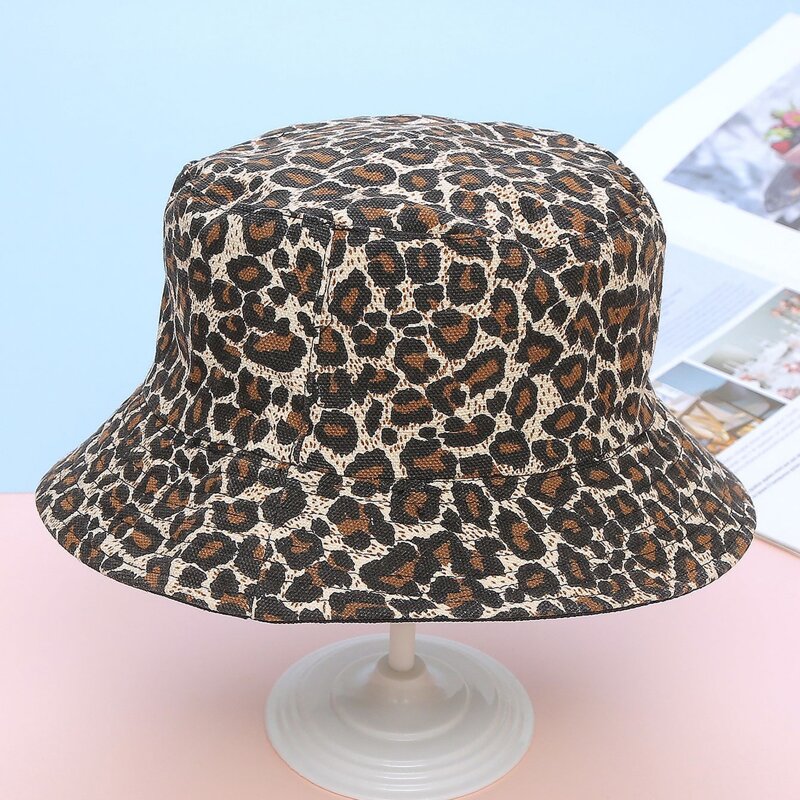

Leopard Bucket Hat, Multicolor