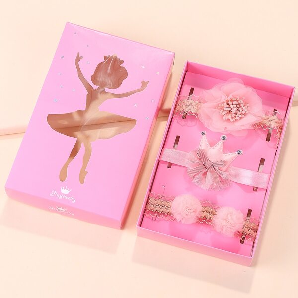 

3pcs Baby Flower Bow Decor Headband, Pink