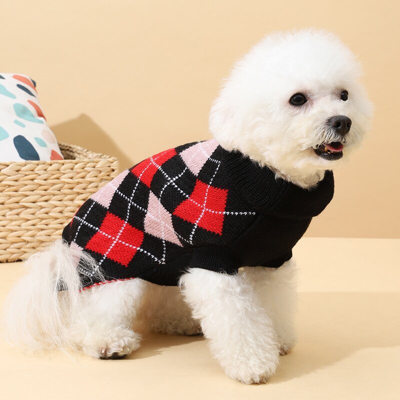 

Argyle Dog Sweater, Multicolor