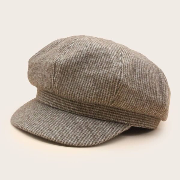 

Houndstooth Pattern Bakerboy Cap, Multicolor