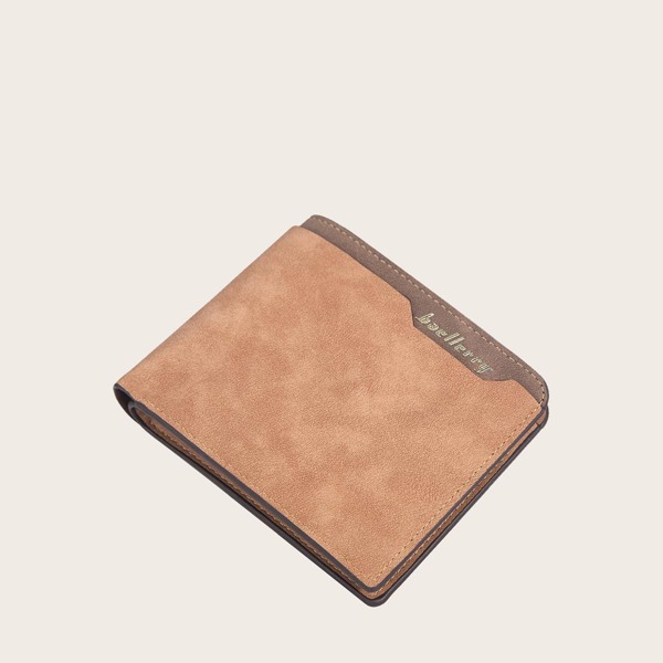

Men Letter Graphic Fold Over Wallet, Brown