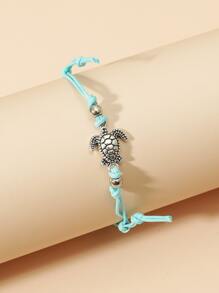 女孩龜裝飾串腳錬 - 淺藍色 - 查看 2