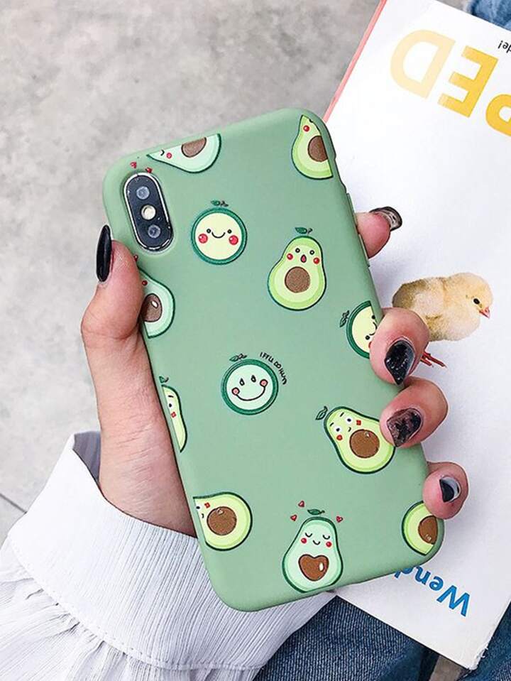 Our Cartoon Avocado Case Compatible With iPhone is such a vibe - ROMWE