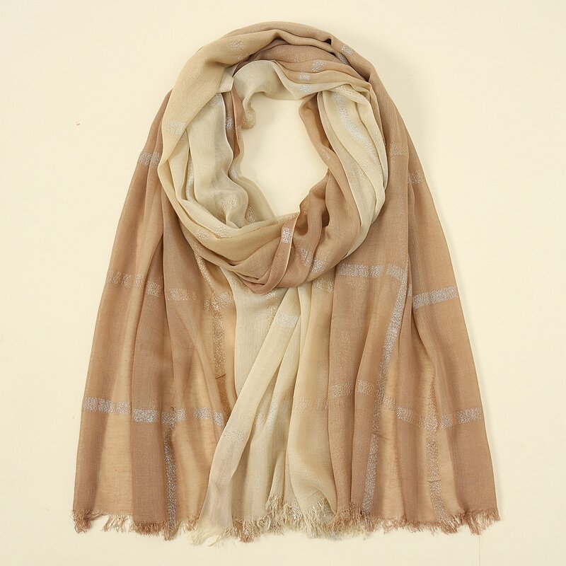 

Plaid Raw Hem Scarf, Multicolor
