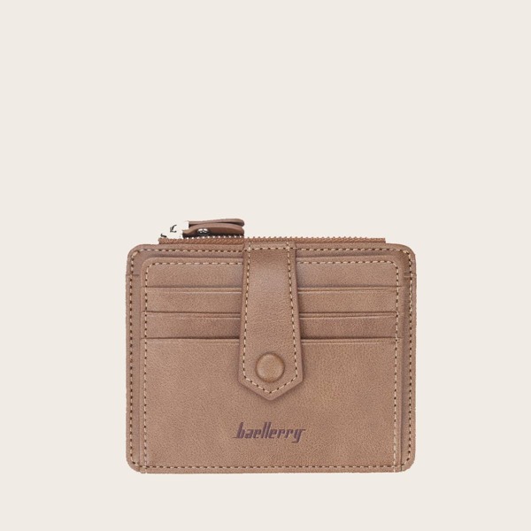 

Men Letter Graphic Card Holder, Brown