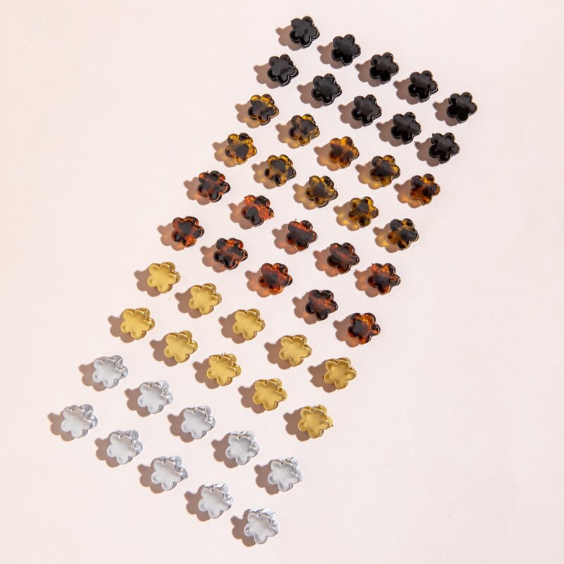 

50pcs Flower Design Hair Claw, Multicolor