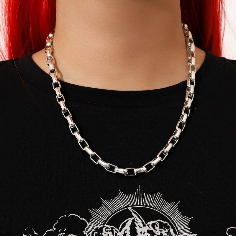 

Simple Chain Necklace, Silver