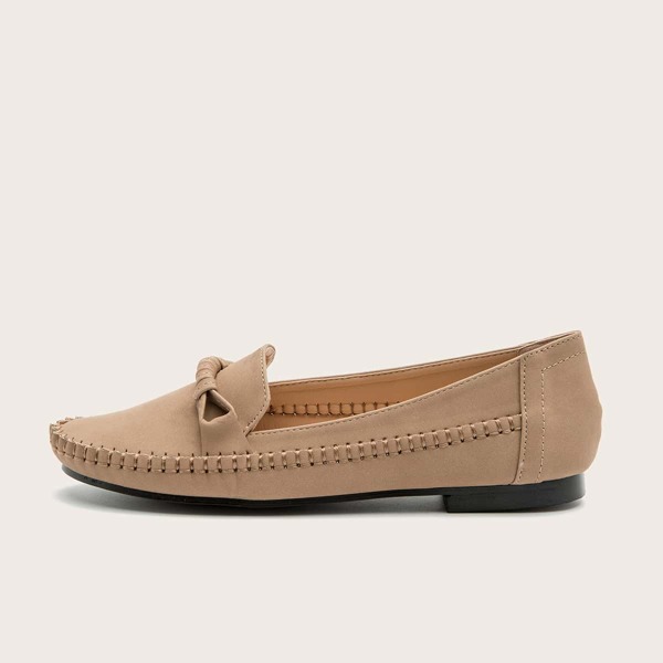 

Stitch Trim Slip On Loafers, Khaki