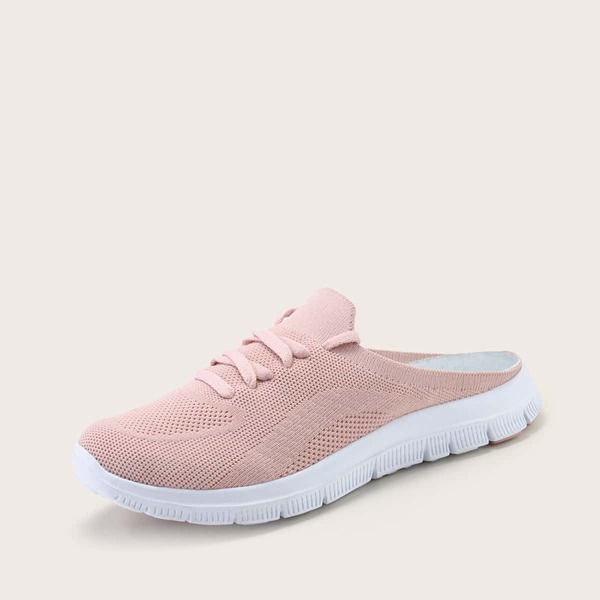 

Lace Up Decor Sneaker Mules, Pink