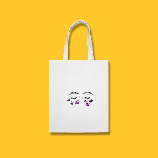 

Figure Graphic Shopper Bag, White
