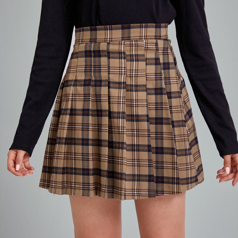 

Tartan Pleated Skirt, Multicolor