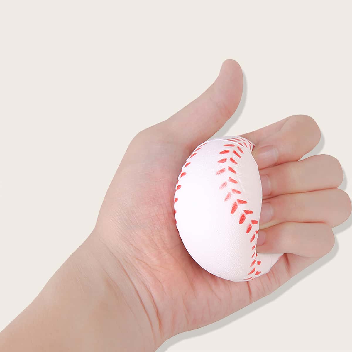 

1pc Stress Relief Baseball Squeeze Toy, White