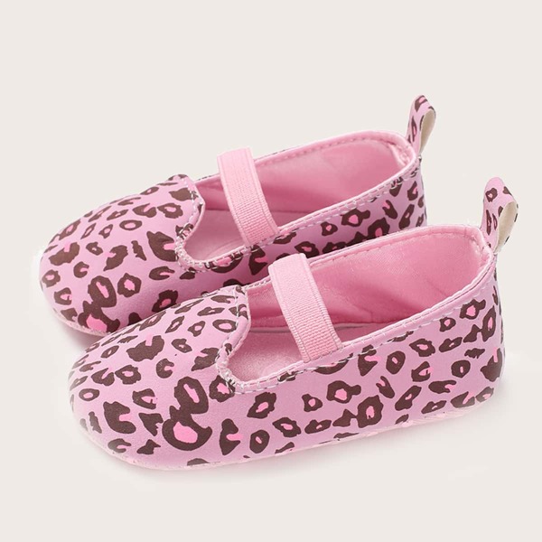 

Baby Girl Leopard Mary Jane Flats, Pink