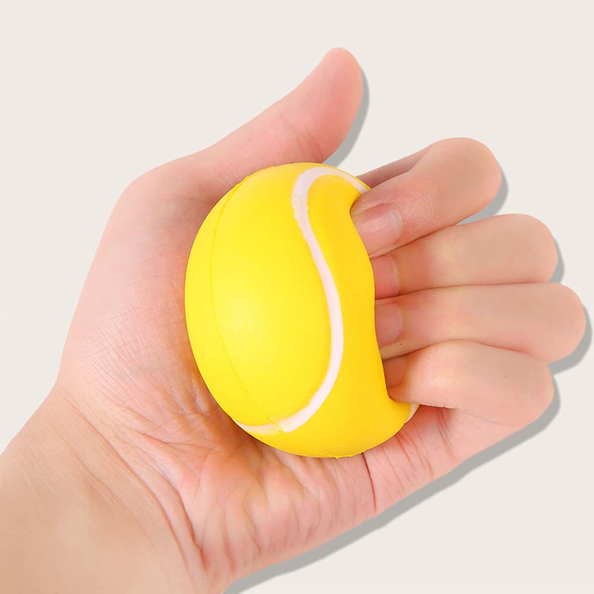 

1pc Stress Relief Tennis Squeeze Toy, Yellow