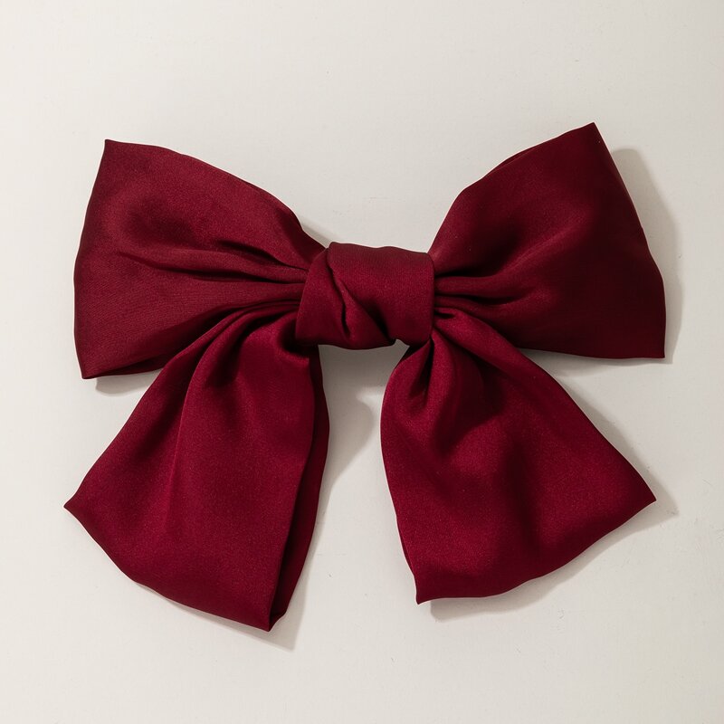 

1pc Large Bow Knot Hair Clip, Red
