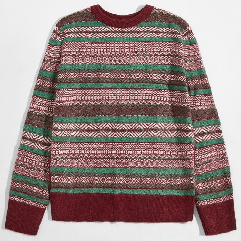 

Guys Geo Pattern Sweater, Multicolor