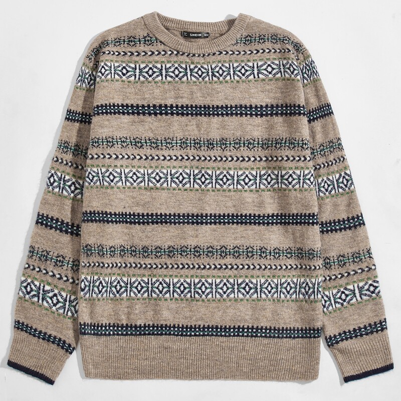 

Guys Geo Pattern Sweater, Multicolor