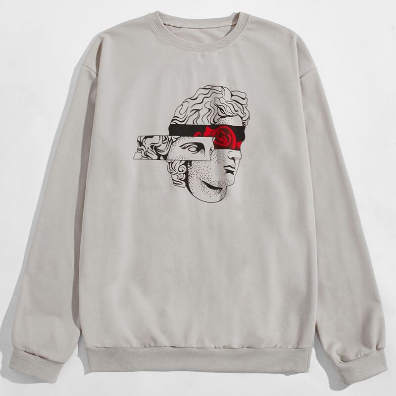 

Guys Figure Graphic Sweatshirt, Light grey