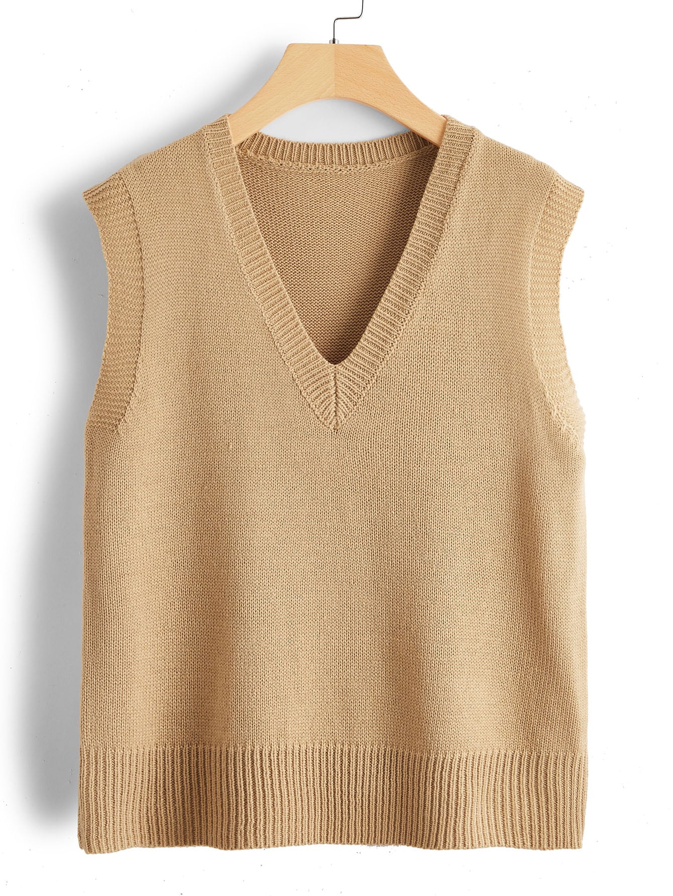 V Neck Solid Sweater Vest thumbnail
